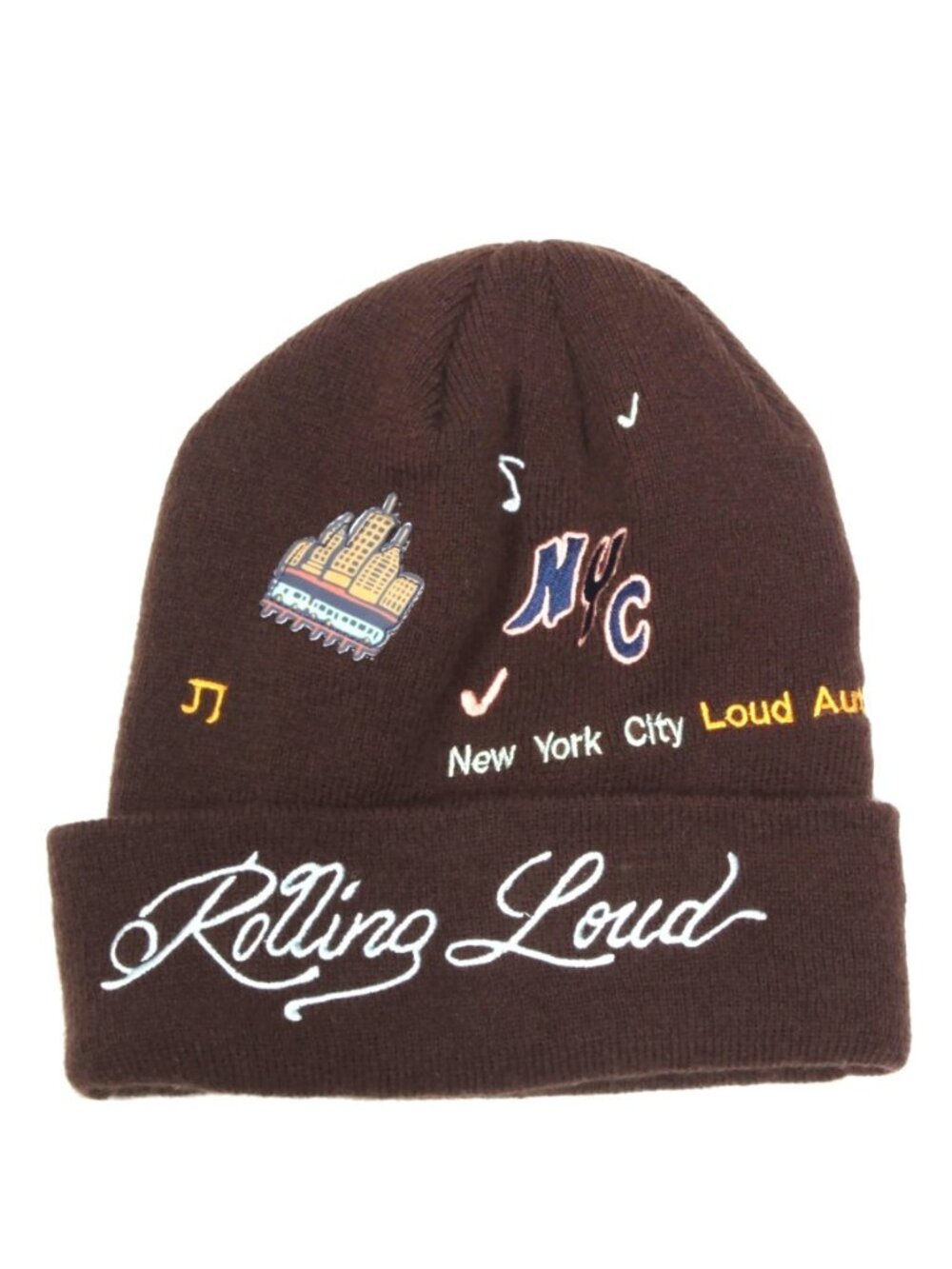 ROLLING LOUD Music Festival Brown Beanie New York City Hat